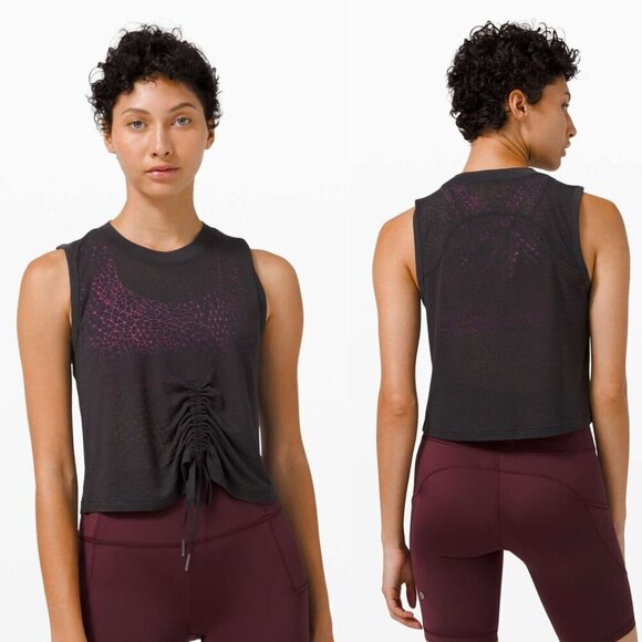 Lululemon Cinch Me Up Front Tank Top in Black 26108 - Picture 1 of 10